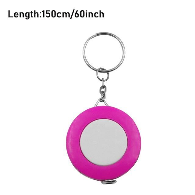 Porte-clés Mètre Ruban Rétractable 2 Mètres - Mini Ruban à Mesurer En Acier, Argent, Doré, Bronze - 8