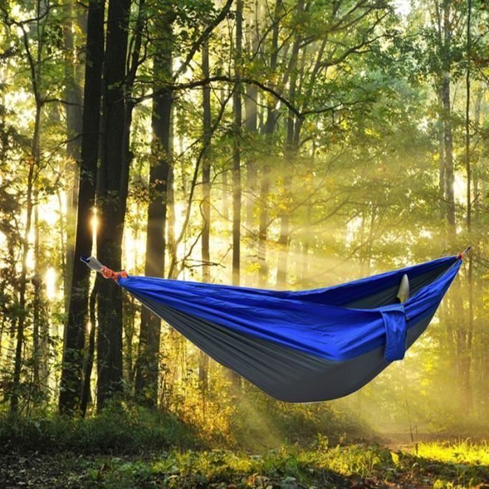 Hamac De Voyage Casa Pura En Nylon Parachute - 200 Kg - Sac De Transport Inclus - Noir 275x140 Cm