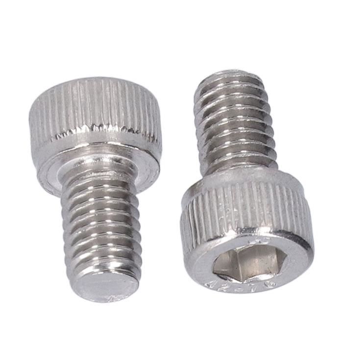 10 Pcs M6 x 50mm Vis Tête Hex Creuse Classe 12.9 Acier Carbone Noir Oxyde
