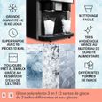 Machine à glaçons Klarstein Eiszeit Crush - glace pilée - 18kg/24h - 2 tailles - 1,8 L - Argent-1