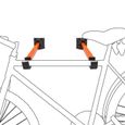 Supports muraux pliables pour vélo - Relaxdays - Lot de 2 - Protège contre les rayures - Charge maximale 25 kg-1