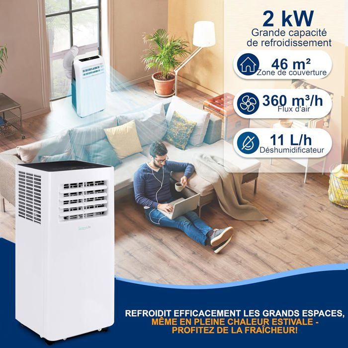 Climatiseur Mobile,9000 Btu,Climatiseur Et Déshumidificateur Portatif — free download
