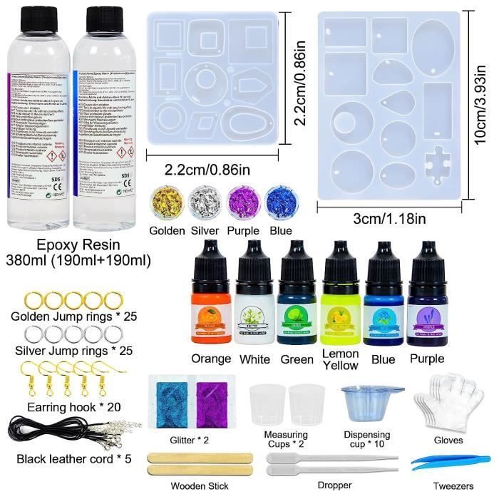 Resine Epoxy Transparente,Resine Epoxy Kit,Pigment de résine