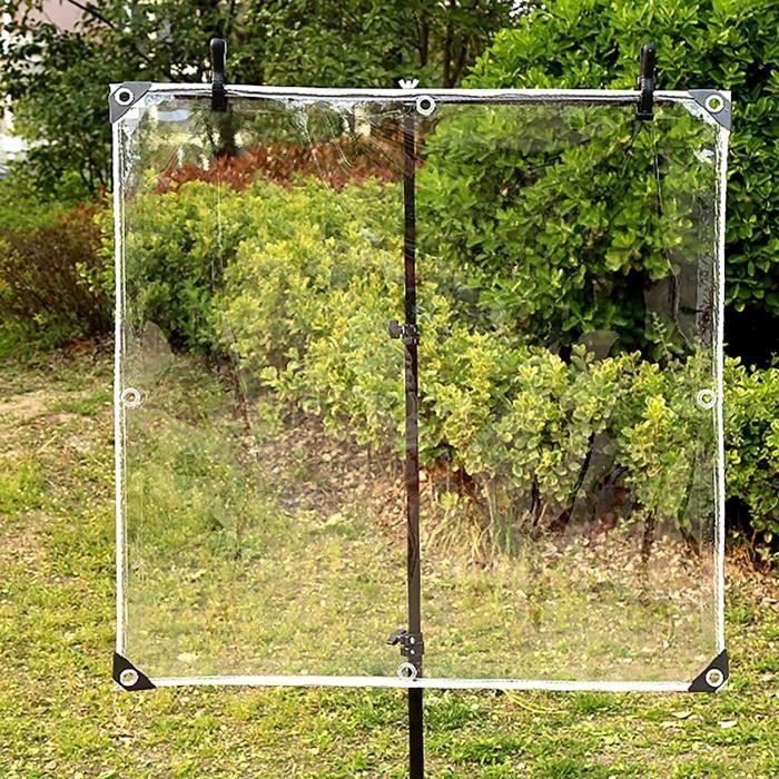 Bache de Protection Exterieur Transparente,Couverture en Feuille de Bâche  avec oeillet,avec Corde Fixe, Mobilier de Jardin Plant96