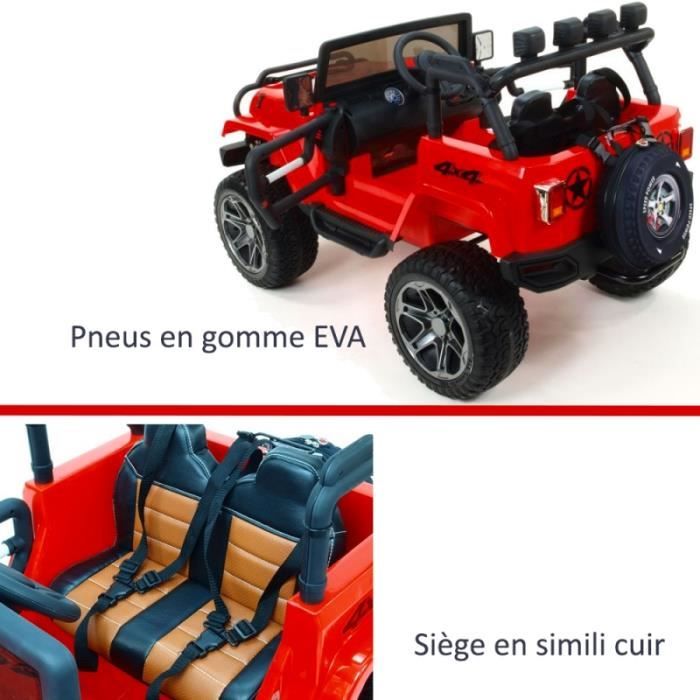Voiture Electrique - Grand 4x4 buggy voiture électrique enfant 2 places  pneus EVA 24V Blanc - Véhicule électrique pour enfant - Rue du Commerce