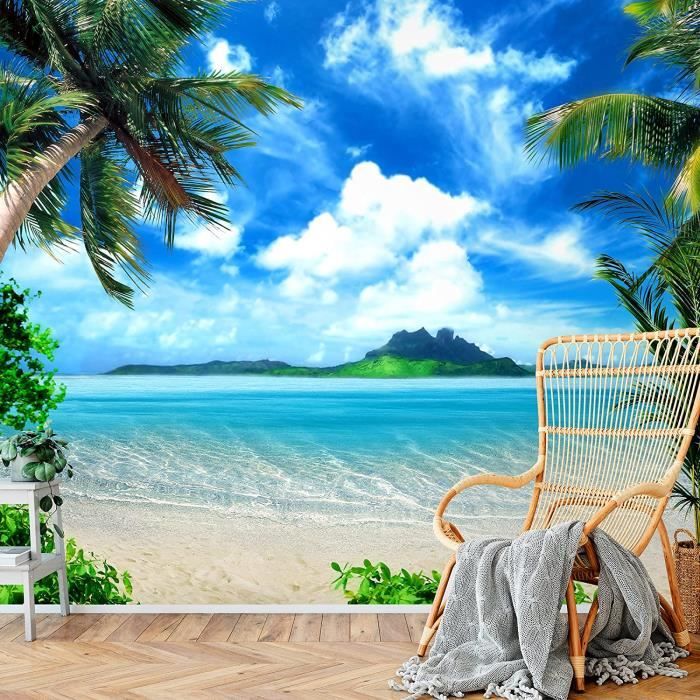 Papier Peint Panoramique Intissé Forêt Rose Lune - 350x250 Cm - Papier Peint Chambre Et Salon