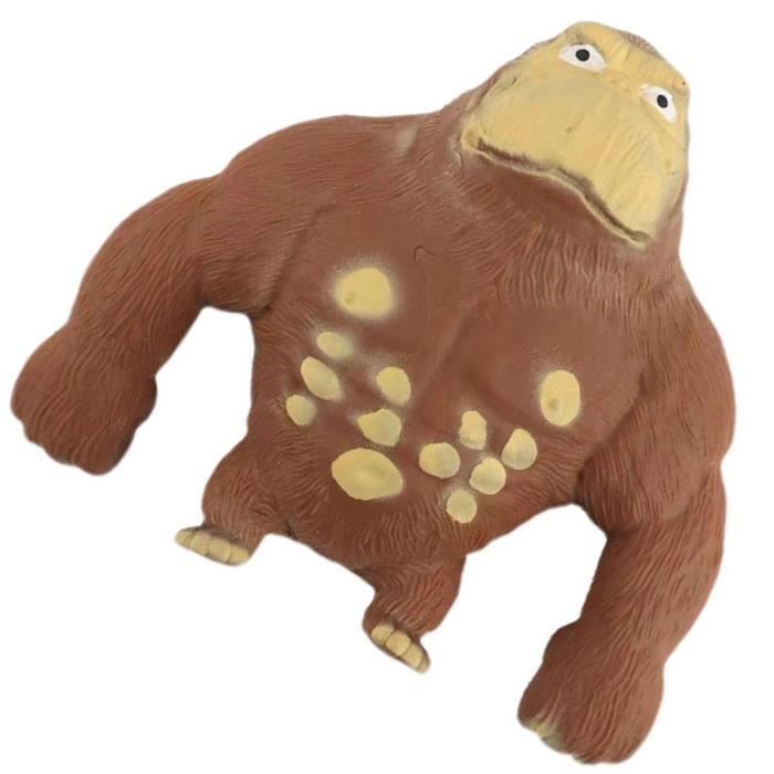 Figurine de gorille anti-stress, jouet de gorille brun anti-anxiété, jouet  de gorille doux et confortable, anti-écrasement réaliste, adapté aux  loisirs, Entert