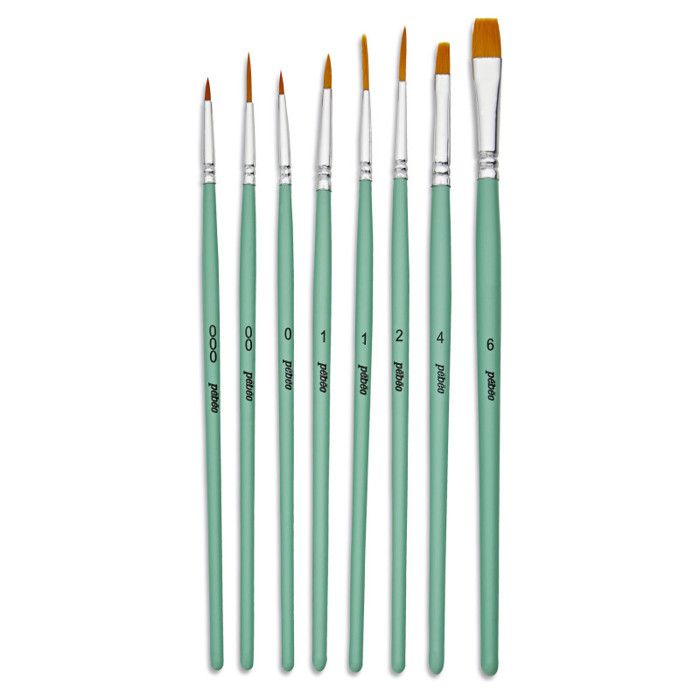 Lot De Pinceaux Miniature Détail – 5 Pointes 6 à 24mm – Acrylique Aquarelle Figurines