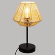 Lampe de chevet - E27 - 40 W - H. 34 cm - Beige-2