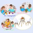 DREAMADE Kit de Table et 2 Chaise, Meuble Enfant avec 1 Table et 2 Chaises, Bonne Stabilité et Sécurité pour Enfant à Jouer, Manger-2