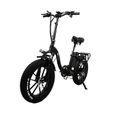 FICYACTO Vélo Électrique Pliable - Y20 - SHIMANO 7 Vitesses, Pneus 20 Pouces, Moteur 750W, 48V 15AH Batterie - Noir-2