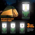 LCC® 500lm Lanterne de camping LED,Torche ultra lumineuse, lumière d'urgence , lampe portable pour les activités extérieures - vert-2