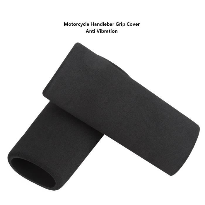 Moto Anti Vibration Poignée Barre Mousse Confort Slip Sur Poignée Noir
