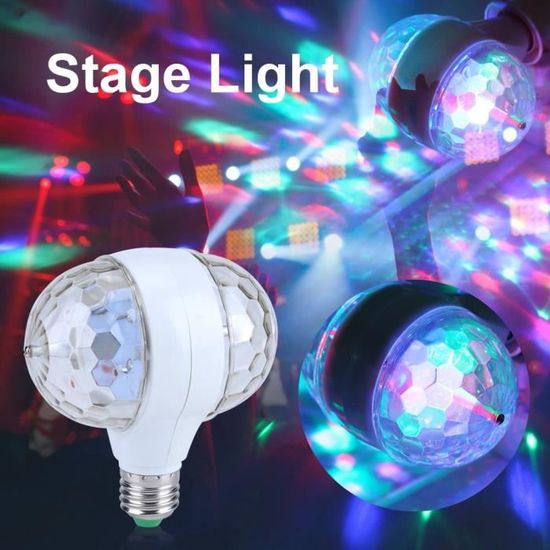 Ynl Lampe Led Cristal Scène Lumière Rgb Ampoule 6w E27 Coloré