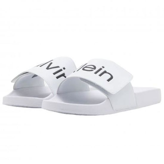 Claquette Calvin klein blanche HMOHM00454 Blanc Cdiscount Chaussures