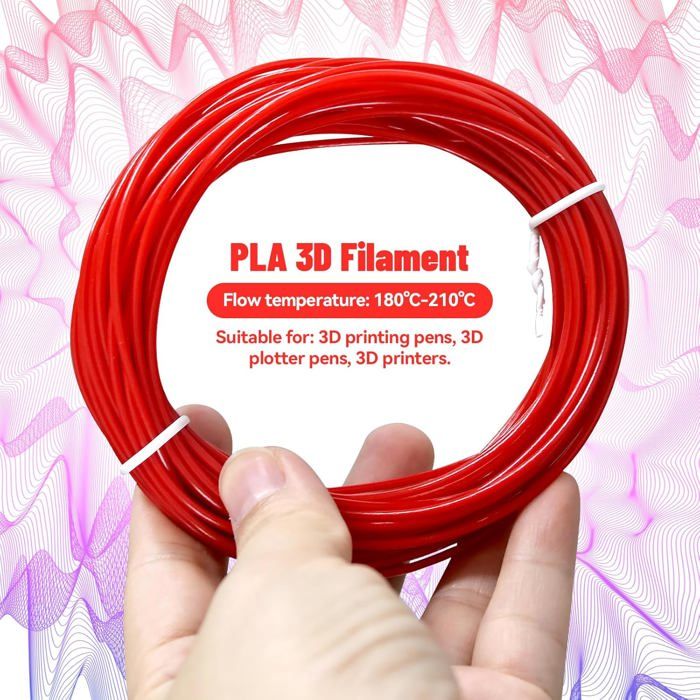 Filament PLA 1.75 mm, 20 Couleurs, 10M Chacun, PLA de Filament de Stylo ...
