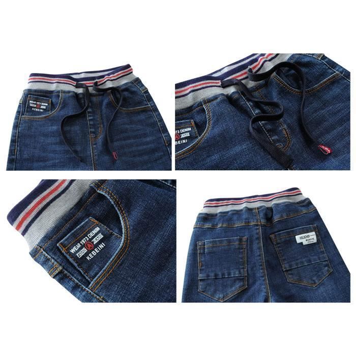 Pantalon Jean Pour Enfant Garçon/fille – Pieds Doux élastiques, Coton Et Polyester, Design Simple Et Confortable