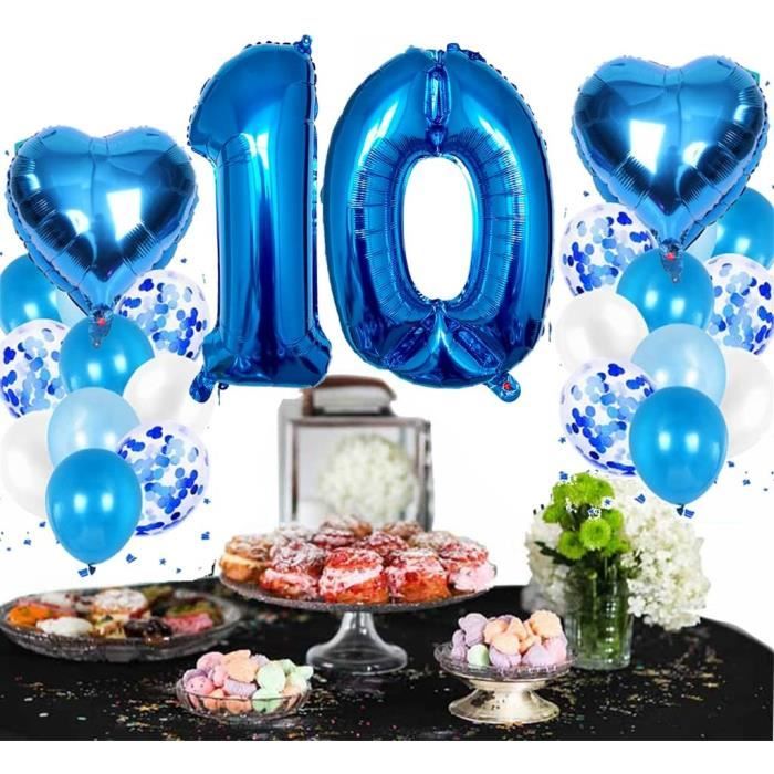 Décoration Anniversaire 7 Ans - Kit 26 Pièces Ballons Pixels, Banderole, Sac Cadeau