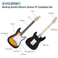 Pack Guitare électrique Sunburst -  McGrey Rockit  - Guitare électrique Kit Complet Ampli de 10 W, Housse, Accordeur et Sangle-3