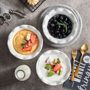 Lot De 6 Ramequins à Crème Brûlée 230 Ml - Petits Plats à Gratin En Céramique Blancs Pour Soufflé, Pudding Et Cuisson
