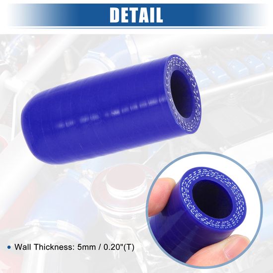 X AUTOHAUX 100cm Longueur 54mm Diamètre Interne Voiture Droit Bosse Coupleur Silicone Tuyau Bleu