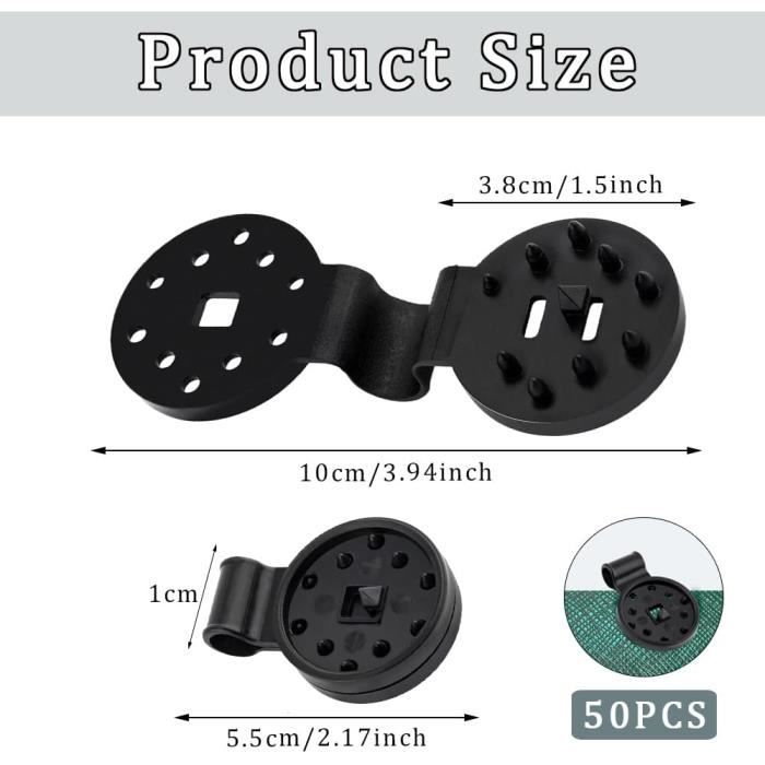 Lot 60 Clips Plastique Filet Ombrage Toile Protection - Clip Œillet Jardin Piscine Serre