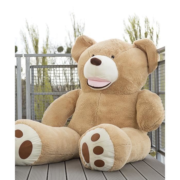 DEAR BEAR Ours en Peluche géante XXL 250 cm Amigo beige