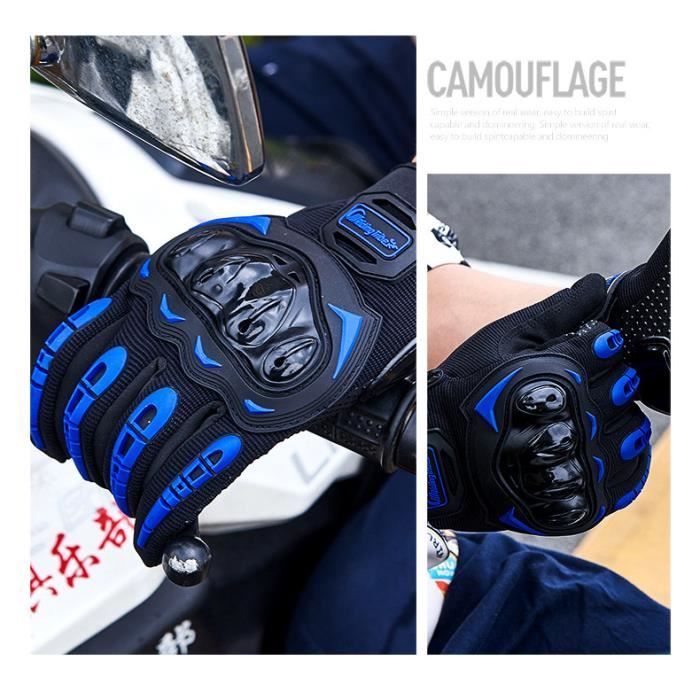 Gants De Moto Homme Hazir écran Tactile - Protection Carbone Aux Phalanges, Pour Moto, Vélo, Motocross, Sports Outdoor - 12