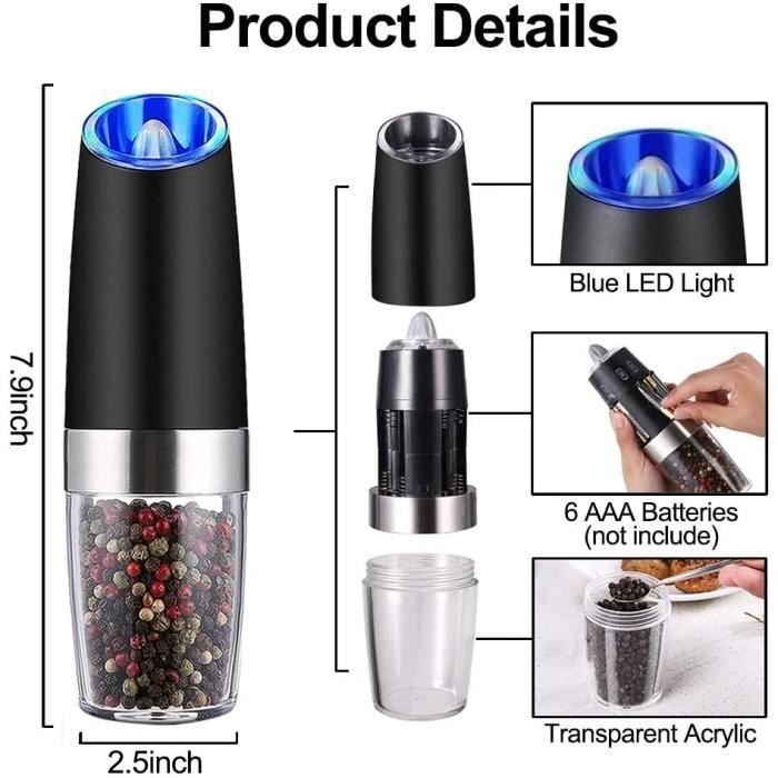 ZWILLING Enfinigy Ensemble de moulin à sel et poivre électrique, rechargeable, 2 pièces