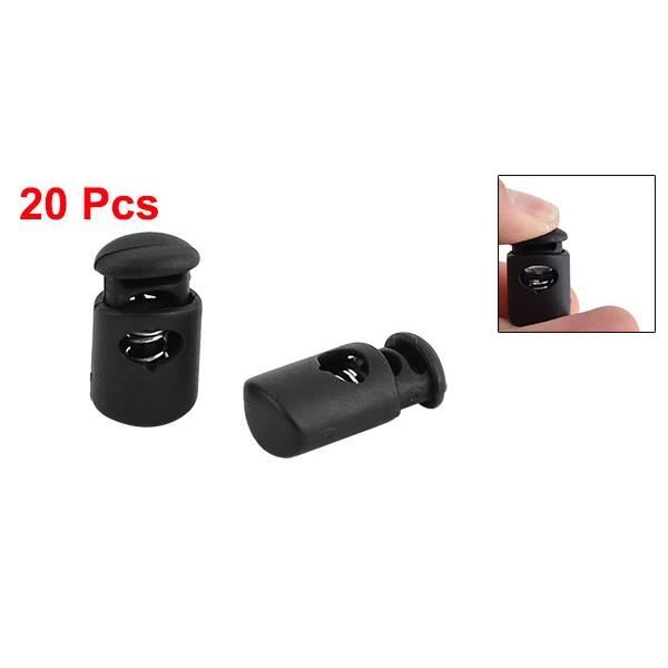 Lot De 18 Verrous De Corde En Plastique Noir, Diamètre 8 Mm, à Ressort, Pour Camping, Tente, Bâche, Réglage Facile