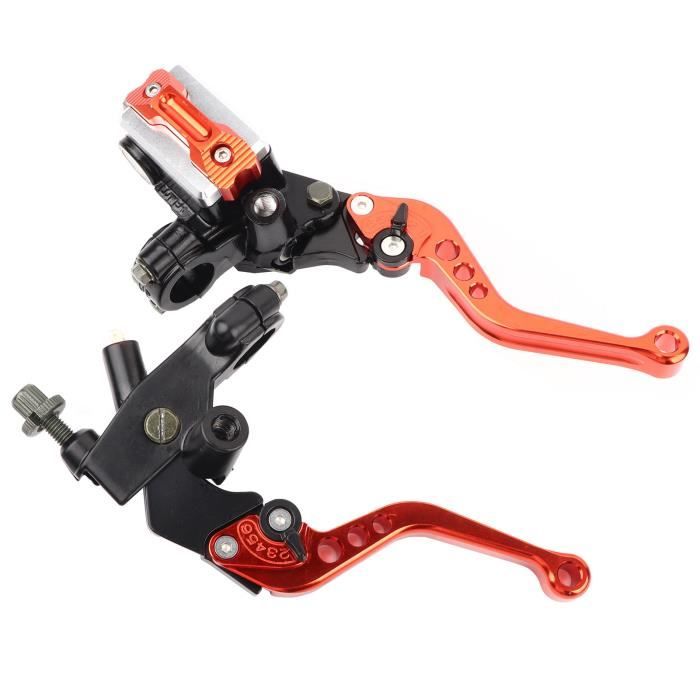 Kit Leviers Embrayage/frein Moto 22mm - Pour 50CC à 250CC (couleur Orange)