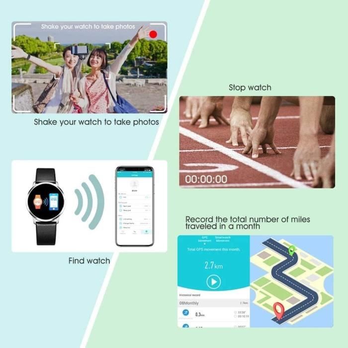 Bague Connectée WYRIAZA - Suivi Fréquence Cardiaque, Sommeil, Pas - Étanche, Taille 11, Compatible IPhone/Android