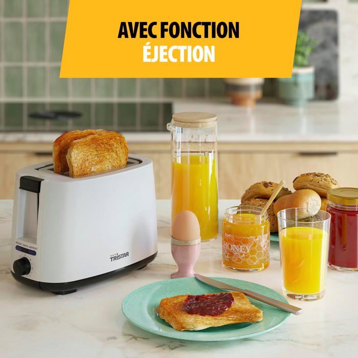 Grille-pain 2 Tranches Korona - Fonction Décongélation, Réchauffage, Brunissage Réglable, 920W