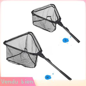 Filet Pêche Eau Douce Vert 15 X 12 Cm Avec Manche De Bouche Épuisette En Maille Accessoire Aquarium Et Parc