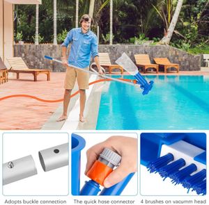 Aspirateur De Piscine Manuel VidaXL - Nettoyeur De Fond Avec Sac Filtrant Et Tige Télescopique 1,2m - Pour Bassin, Fontaine, étang - 6