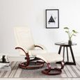 OUTILE💟Fauteuil Relax inclinable Style Contemporain 66 x (96-102) x (69-99) cmavec Repose-Pied Chaise de Salon TV Fauteuil de7888-0