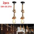 Lustre en corde de chanvre,E27 Type: A, 1M