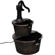 Fontaine sculpture/statut - VIDAXL - Design de pompe de puits - Electrique - Marron - Sans éclairage-0
