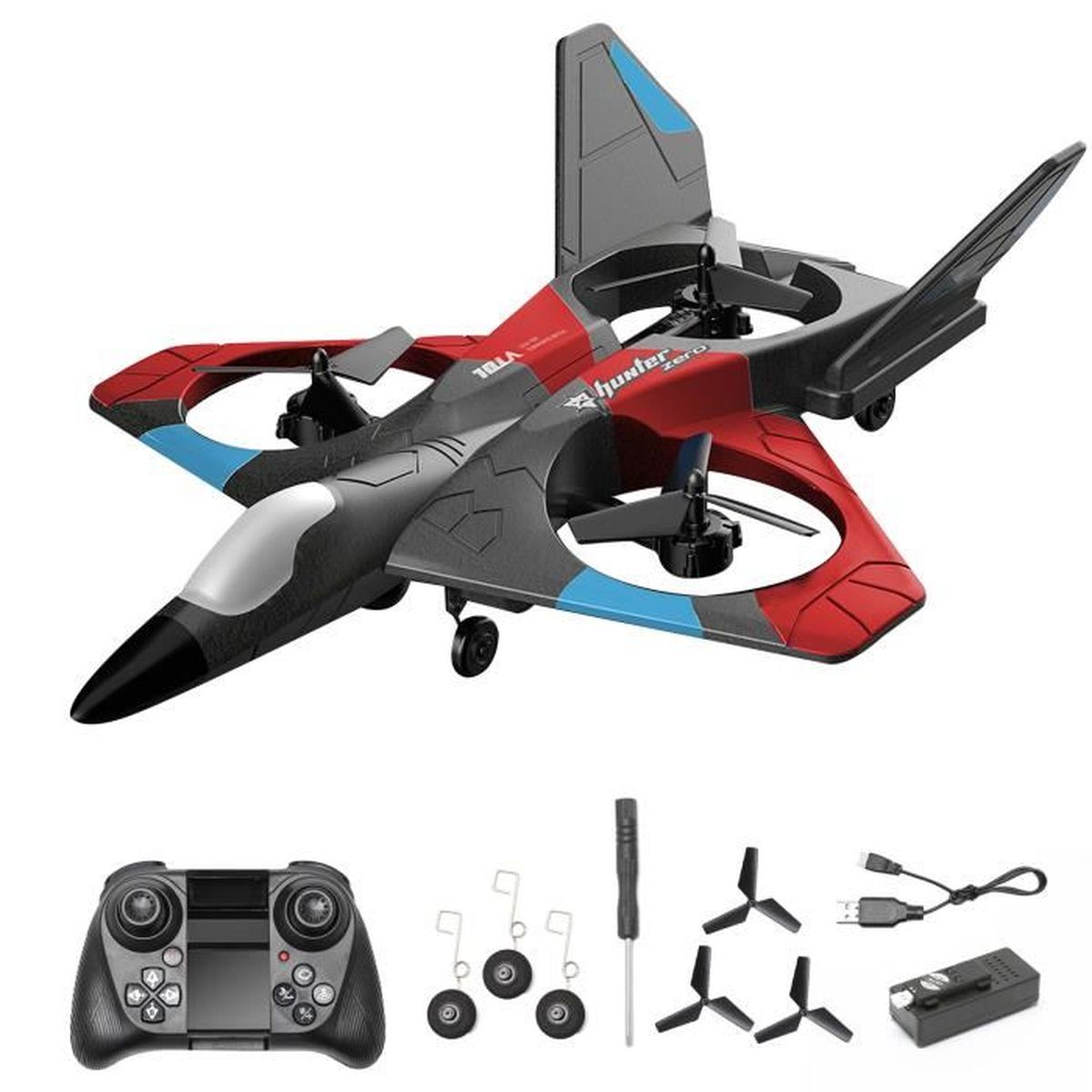Avion en mousse V27 Rc avec caméra 4K, planeur, hélicoptère jouets d