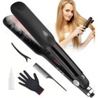 RITONDA Lisseur Vapeur Puissante, Lisseur Cheveux,14 Températures de 100°C à 230°C,Tous Types de Cheveux Céramique et ionique，Noir