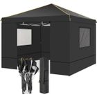 DEVO Tonnelle Pliante 3x3 Imperméable Professionnel Tente de Reception,Noir