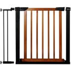 Barrière de Sécurité Bébé SPRINGOS - Marron-Noir - 75-96cm - Pression - Extension incluse