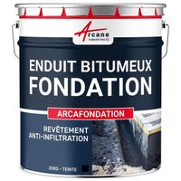 Enduit bitumineux pour Fondations Murs enterrés - ARCANE INDUSTRIES - ARCAFONDATION - Noir - 20 kg