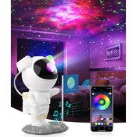 Projecteur ciel etoile Veilleuse LED avec haut-parleur Projecteur galaxie d'astronaute Lampe d'ambiance Decoration Bebe Chambre
