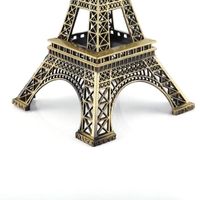 Fdit Décor de la Tour Eiffel Bronze Tone Paris Tour Eiffel Figurine Statue Vintage Alliage Modèle Décor 25CM