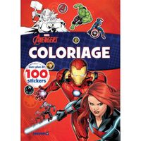 Hemma - Marvel Avengers - Coloriage avec plus de 100 stickers (Black Widow et Iron Man) - Livre de coloriage avec sticke 298x211
