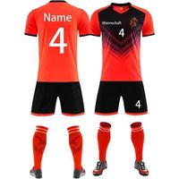 Maillot personnalisé  t shirt et short 2 pièces  n'importe quel nom  logo d'équipe  numéro   Maillot de football pour garçons Oran