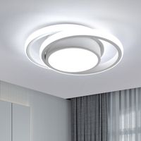 Plafonnier LED Moderne 32W 6500K Lampe de Plafond Blanc pour Chambre Salon Couloir Cuisine - Taille: 27*22*6 cm