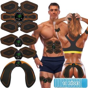 Ceinture Abdominale électrostimulation EMS – Stimulateur Musculaire Nomade Pour Abdos, Bras Et Jambes, Avec 8 Modes Et 19 Niveaux