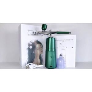 COMPRESSEUR Ensemble vert profond - Mini compresseur d'air avec injecteur d'oxygène, Kit de pistolet de peinture, brosse